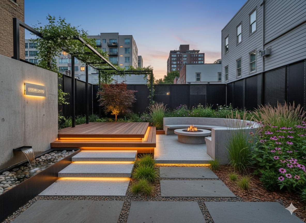Modern residential garden transformation